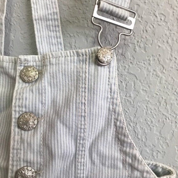 Striped Denim Romper - Picture 2 of 3